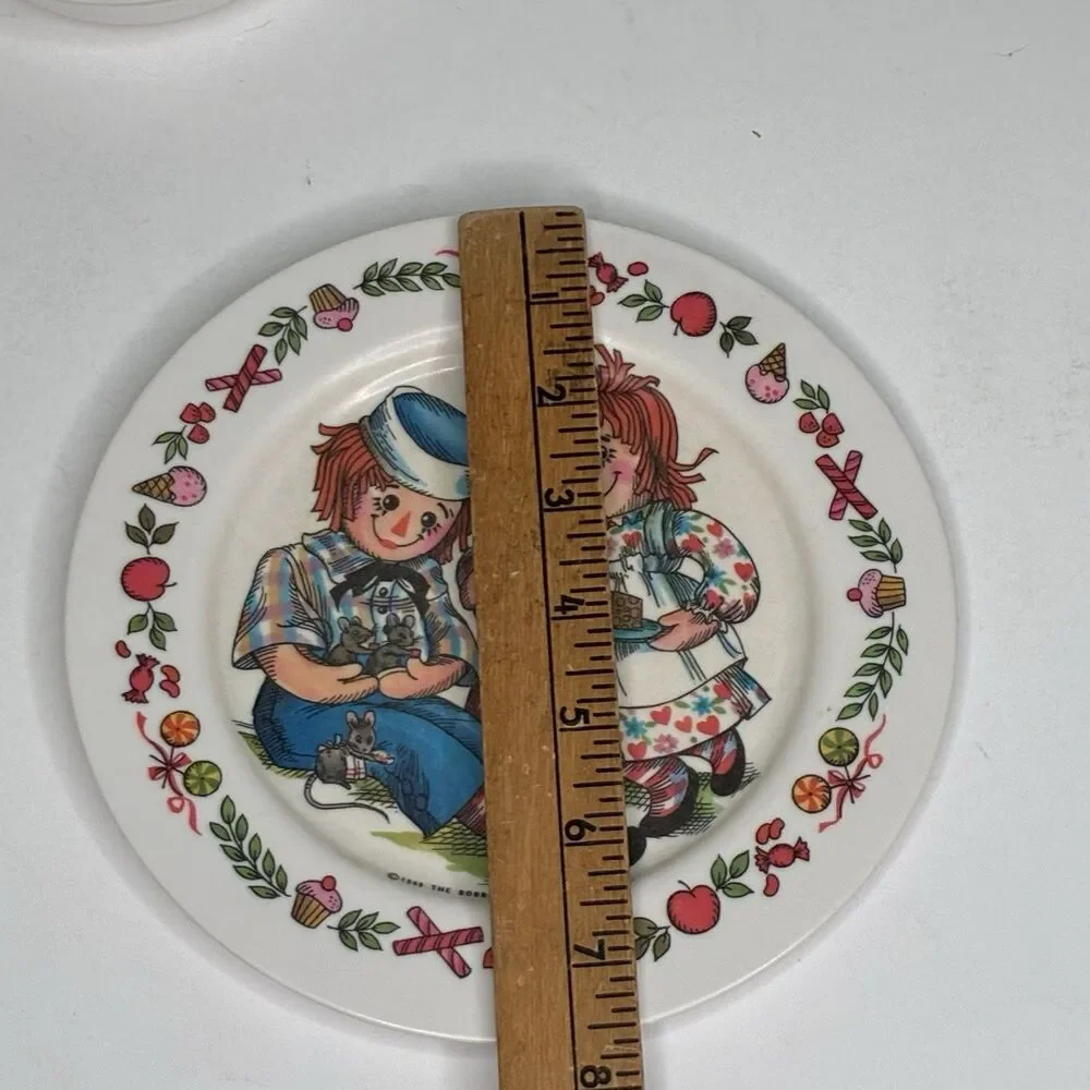 Vintage 1969 Raggedy Ann & Andy Children’s Dish Set Oneida Deluxe Set of 3